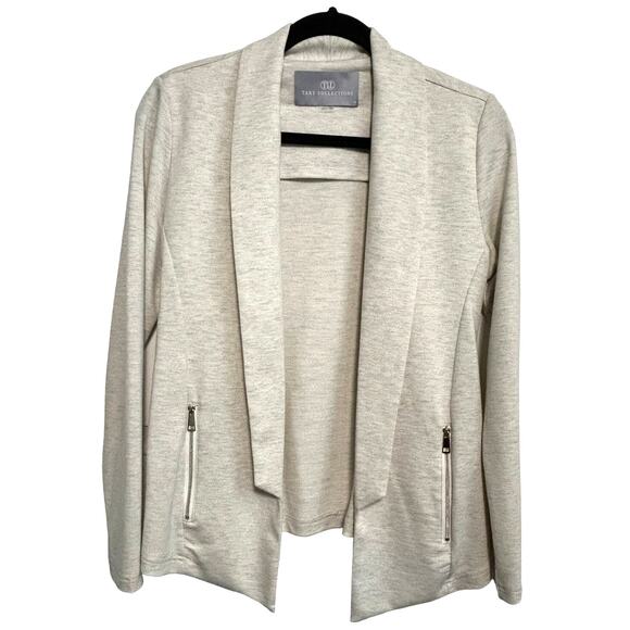 TART Nisha French Terry Blazer Jacket XS Neutral Beige Office Work Relaxed - Picture 2 of 15